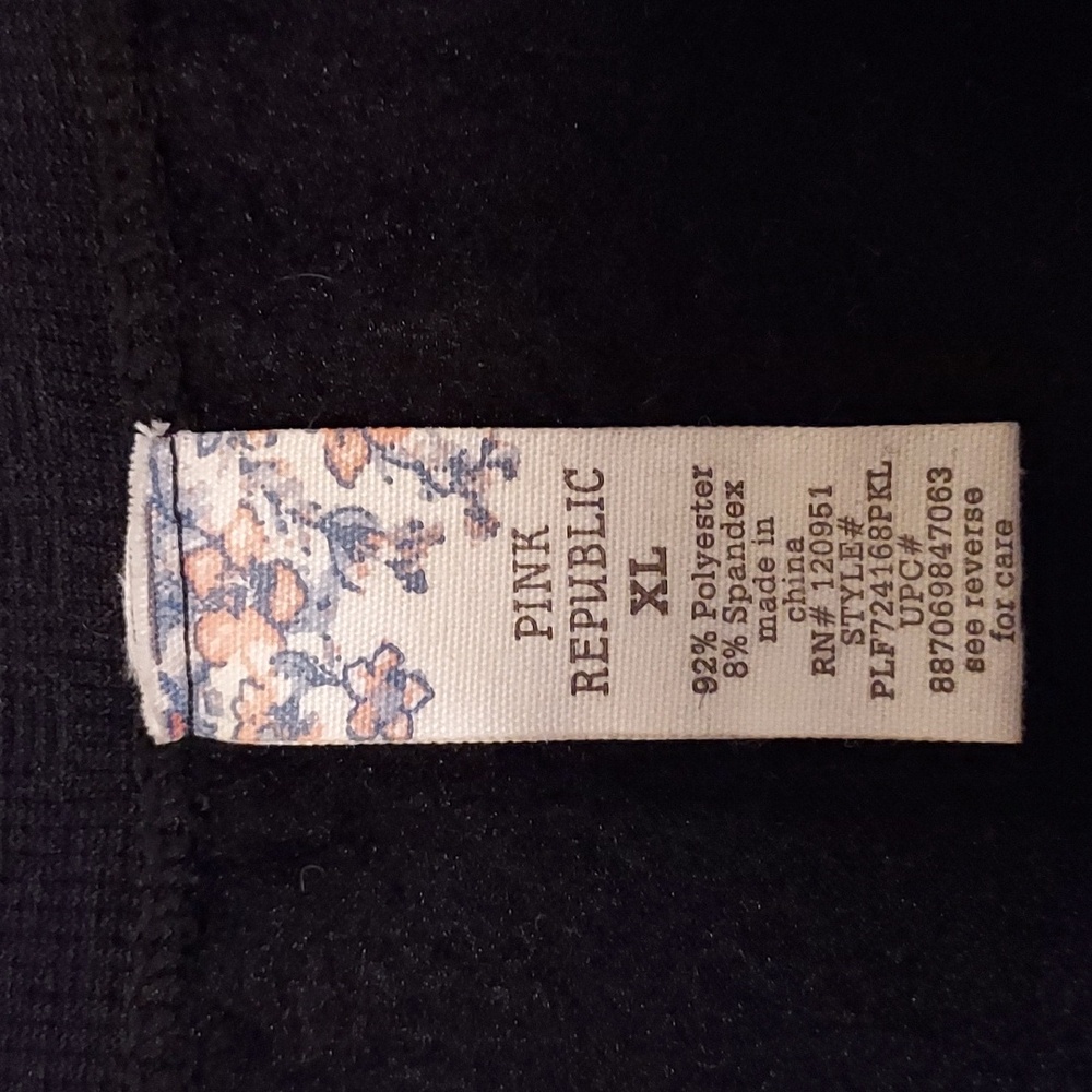Pink Republic NWOT Camo Leggings Black Indie Sleaze Streetwear Athleisure XL - Picture 4 of 5